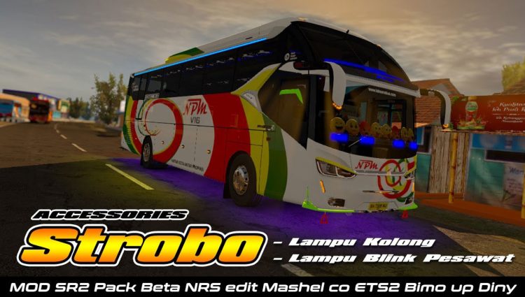 Download Mod Bussid Bus Legacy SR2 NRS Full Lampu Strobo